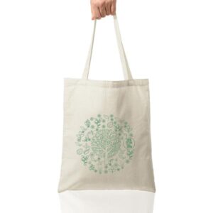 Saco de asas compridas 100% algodão Personalizado 38x42cm